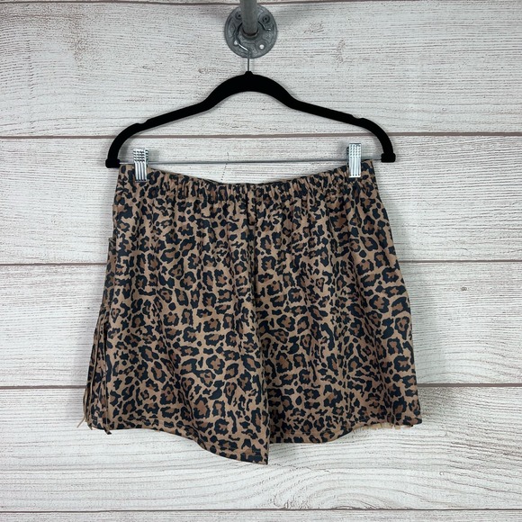 Crazy Train Women's Cheetah Printed Boho Fringe Shorts Size XL - Picture 5 of 7